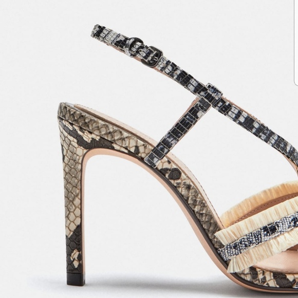 Printed Leather Sandals